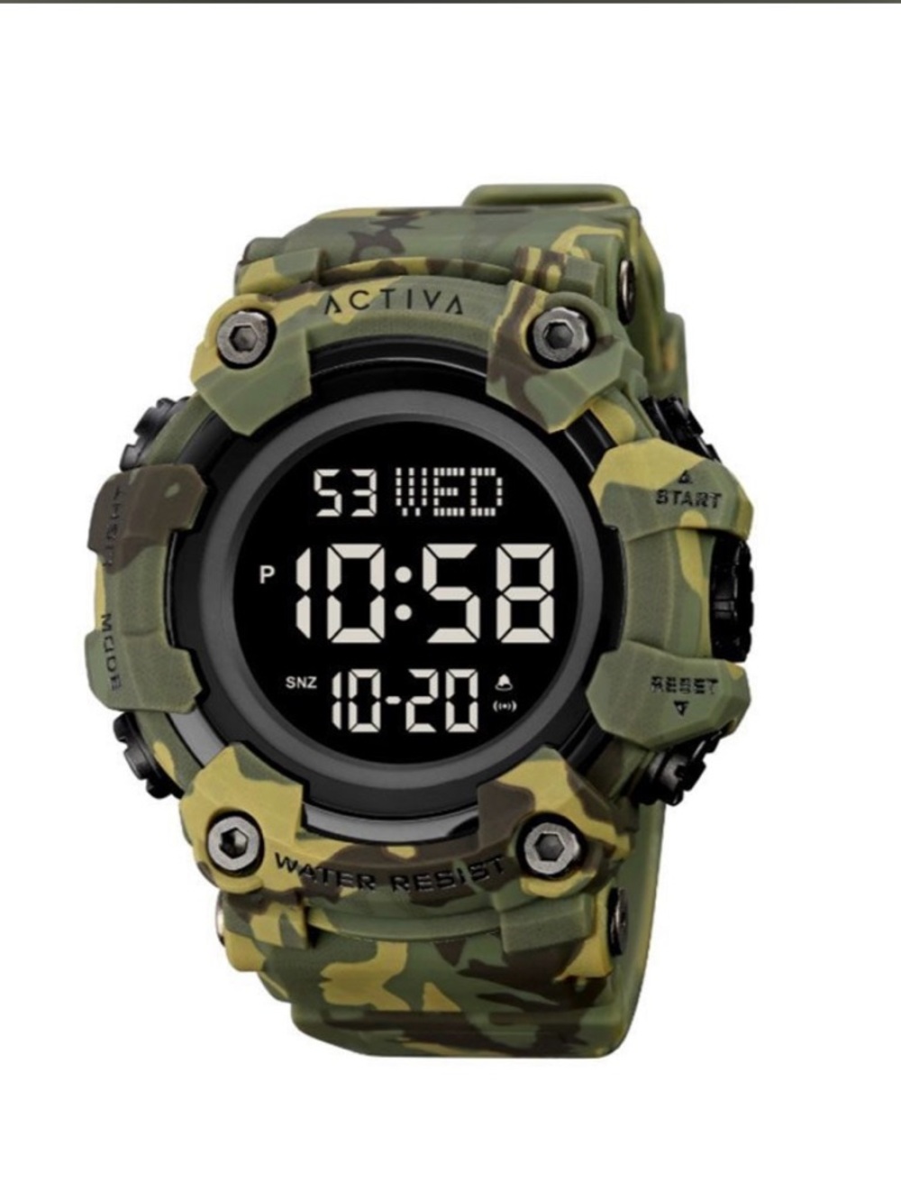 Ativa Camo Digital Sports Watch – Green & Khaki